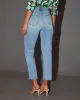 Lynda Super Stretch Mid Rise Straight Leg Jeans sold by Vici