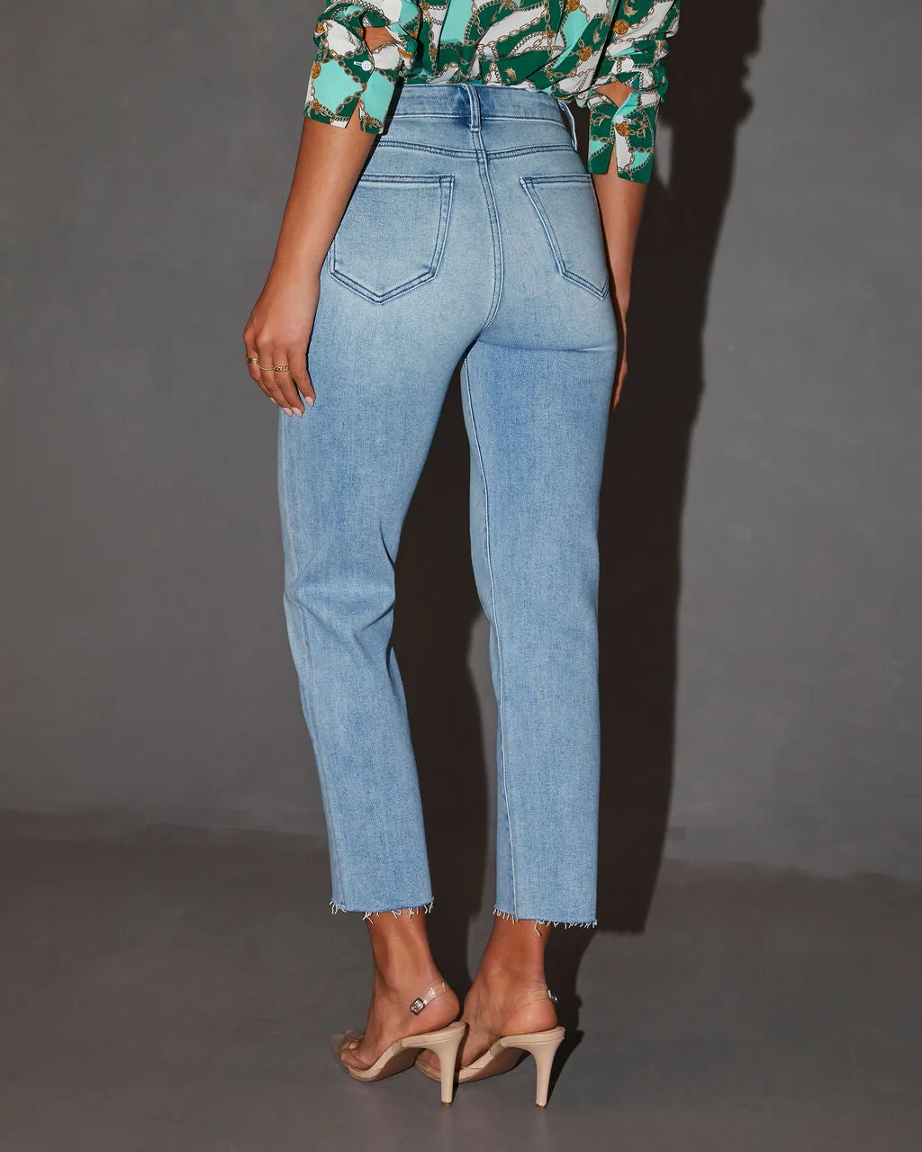 Lynda Super Stretch Mid Rise Straight Leg Jeans sold by Vici product image thumbnail 5