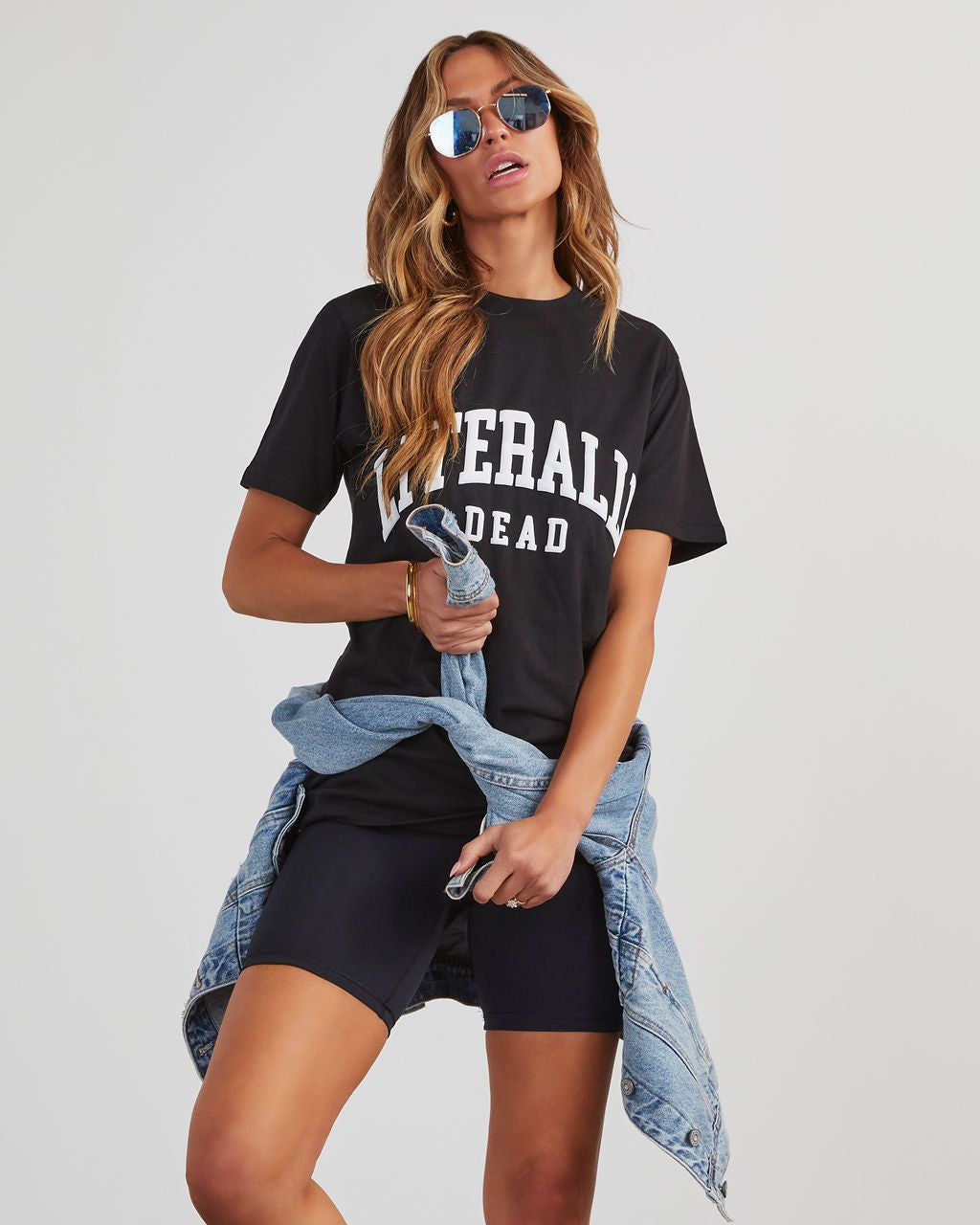 PREORDER - Literally Dead Graphic Tee - Black sold by Vici product image thumbnail 5