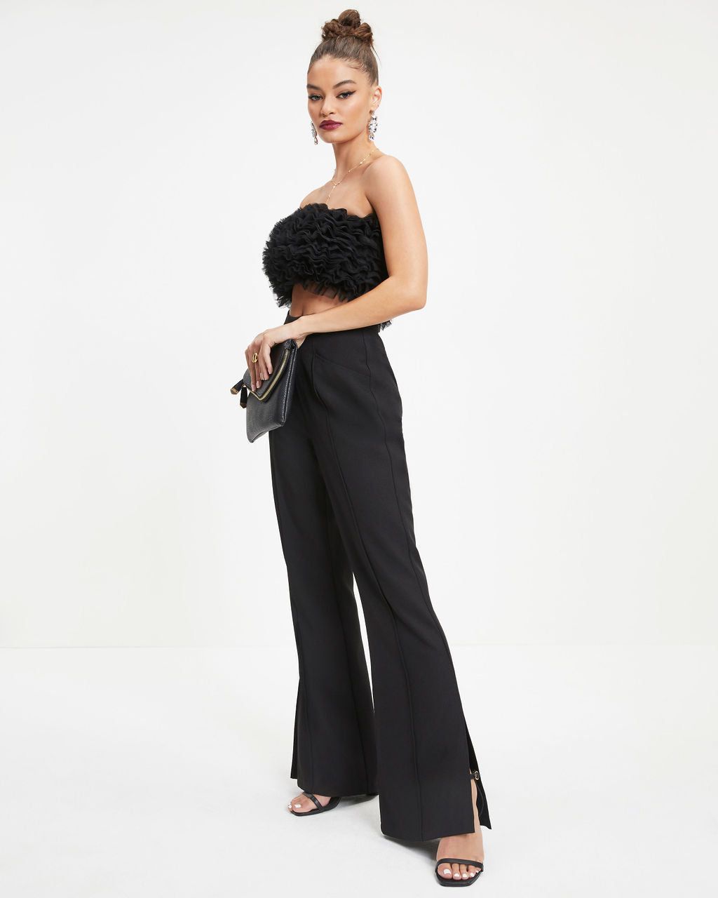 Black Swan Strapless Tulle Crop Top sold by Vici product image thumbnail 5
