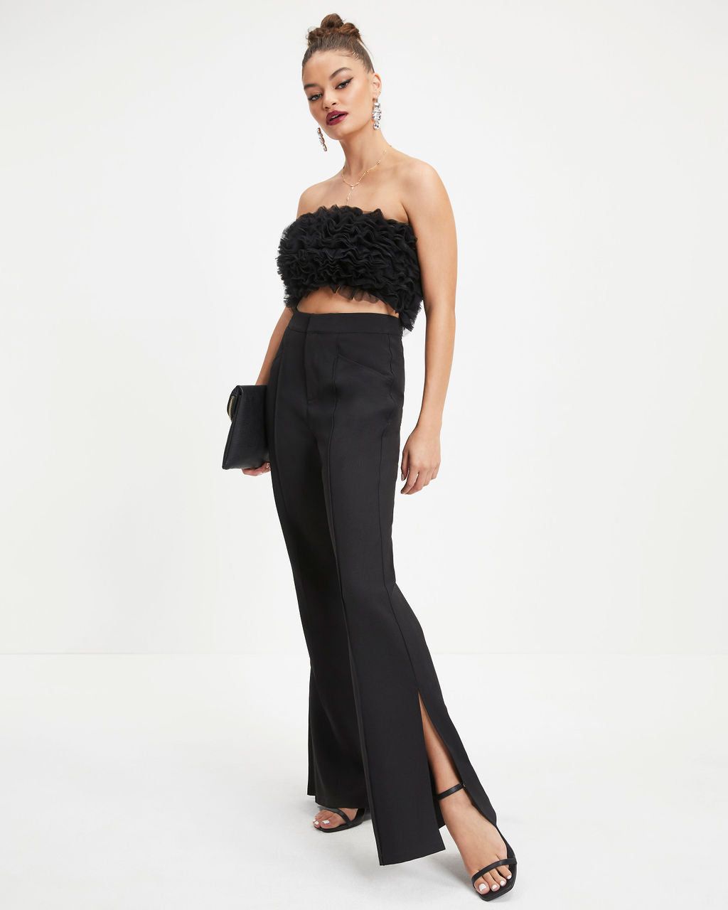 Black Swan Strapless Tulle Crop Top sold by Vici product image thumbnail 3