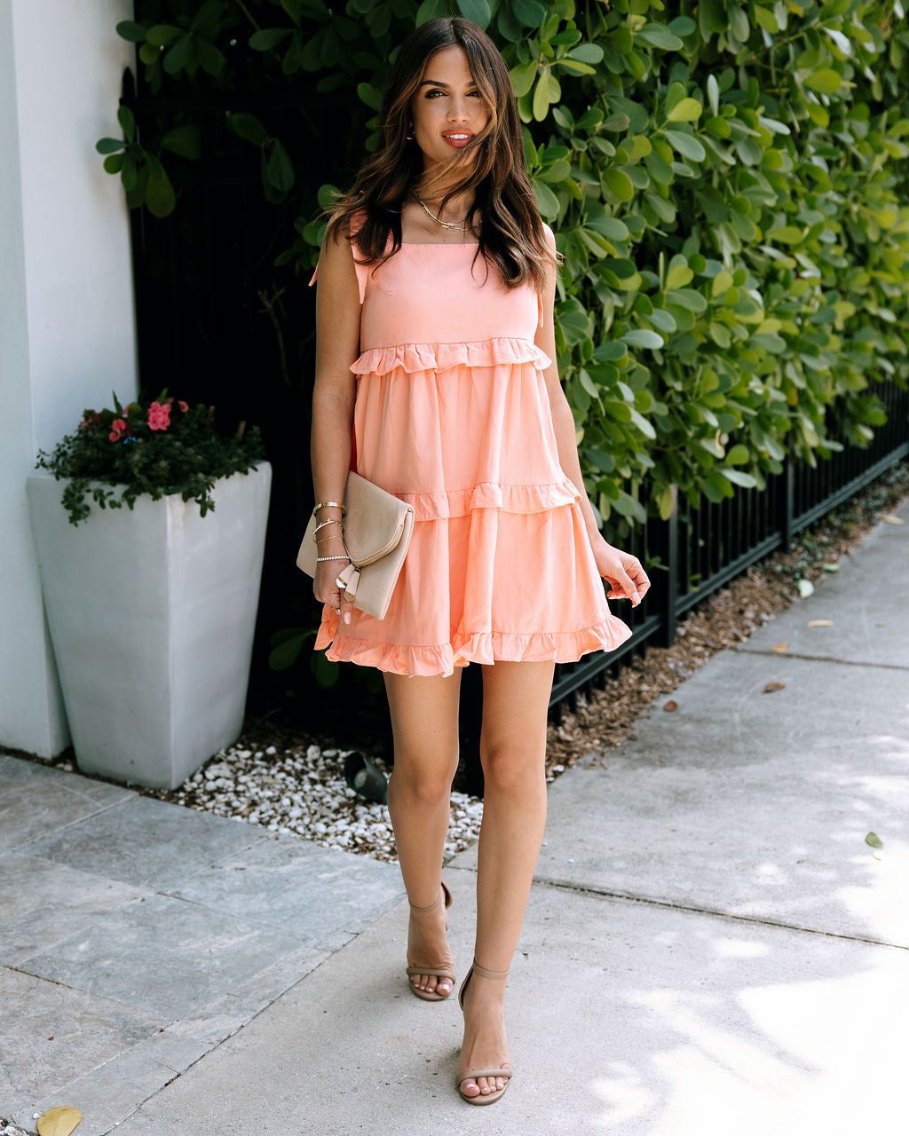 Janette Cotton Tiered Babydoll Dress sold by Vici product image thumbnail 4