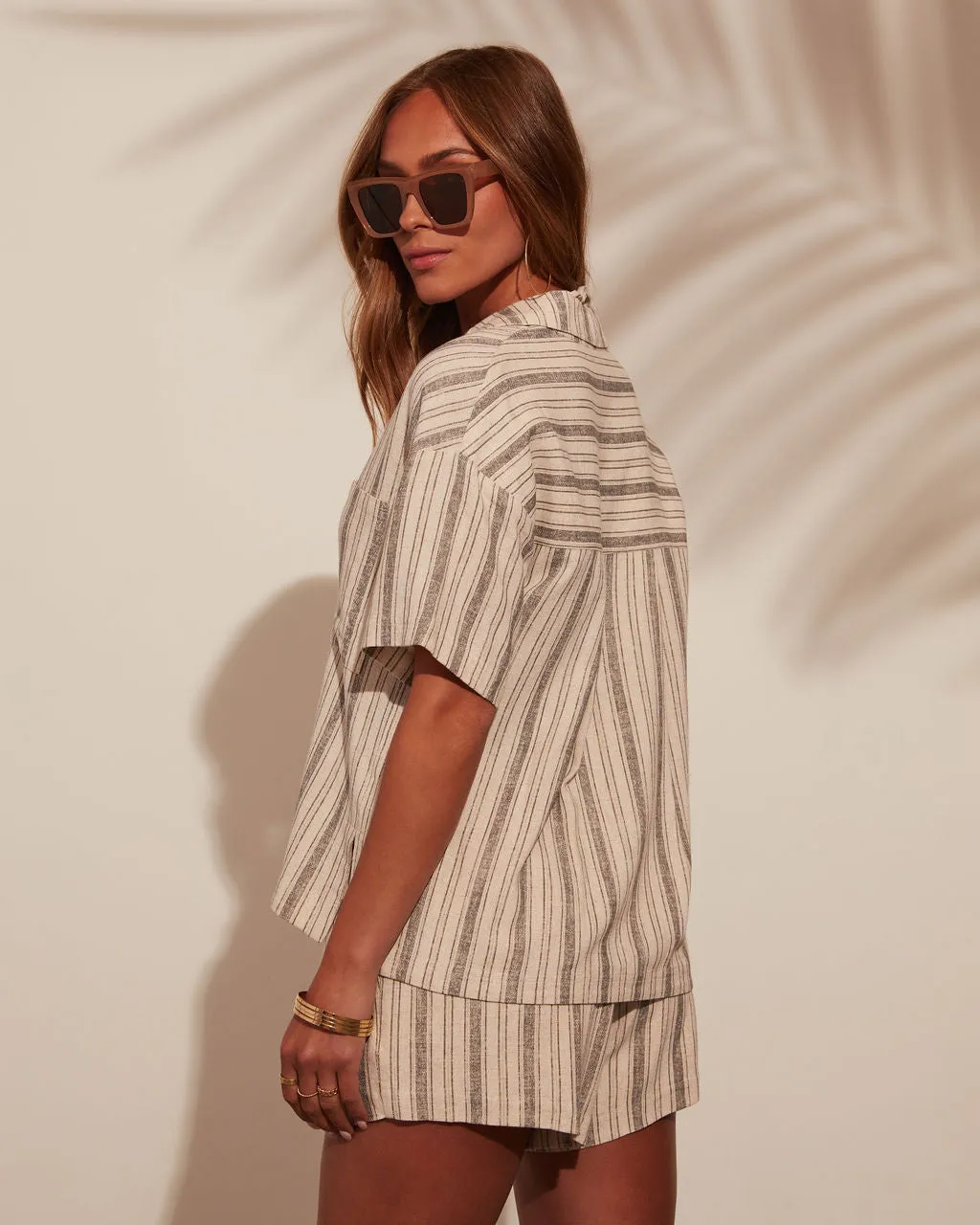 Mediterranean Essence Button Up Short Sleeve Top sold by Vici product image thumbnail 4