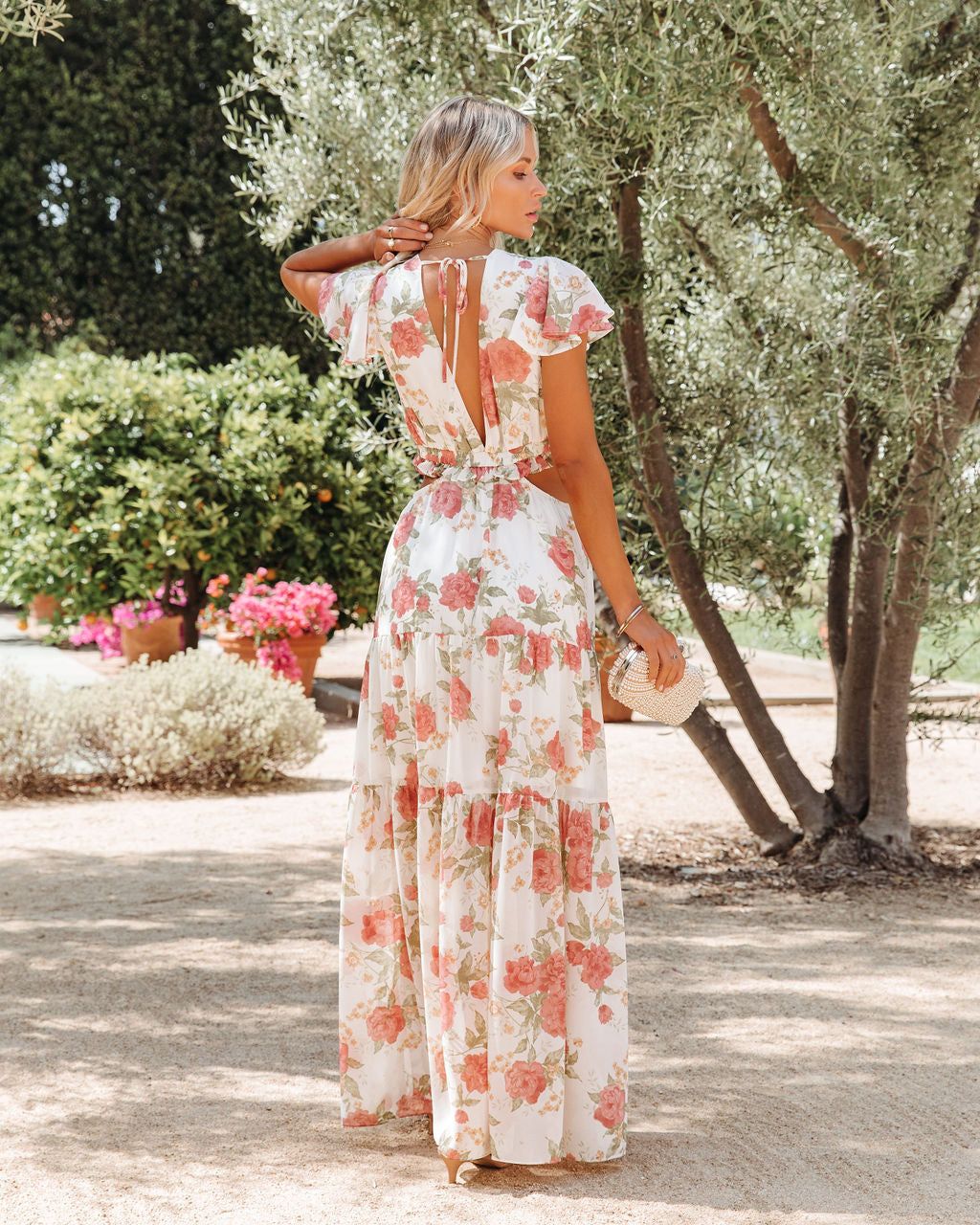 Moonlight Sonata Floral Cut Out Maxi Dress - FINAL SALE sold by Vici product image thumbnail 2