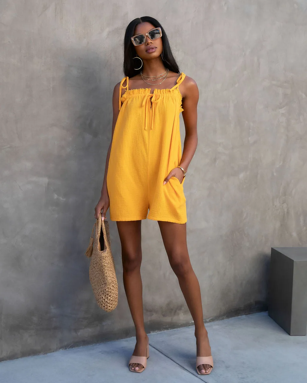 Capitola Dates Cotton Pocketed Romper sold by Vici product image thumbnail 3