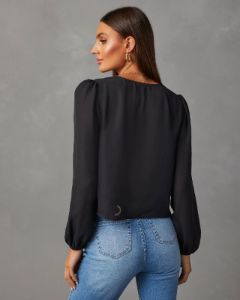 Alonso Lace Trim Top - Black sold by Vici