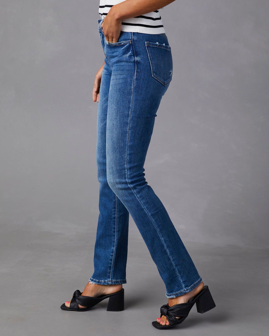 Evren High Rise Slim Straight Leg Jeans sold by Vici product image thumbnail 4