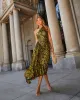 Modern Day Glam Printed One Shoulder Asymmetrical Maxi Dress sold by Vici