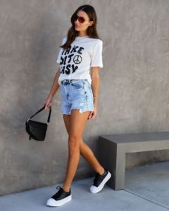 Taking It Easy Cotton Tee - FINAL SALE sold by Vici
