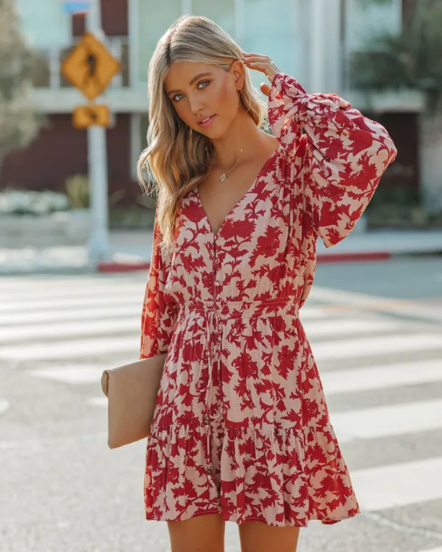 Ninette Printed Ruffle Dress - FINAL SALE sold by Vici