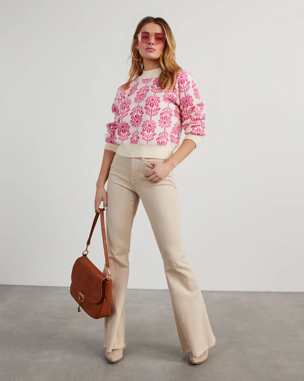 Field Of Daisies Knit Sweater sold by Vici product image thumbnail 3