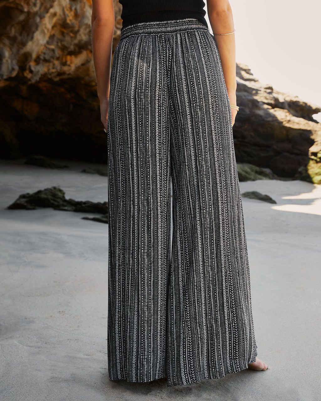 Feel The Breeze Printed Front Slit Pants sold by Vici product image thumbnail 5
