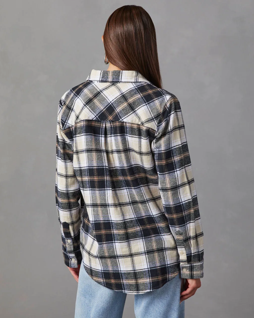 Guthrie Oversized Plaid Button Down Top sold by Vici product image thumbnail 4