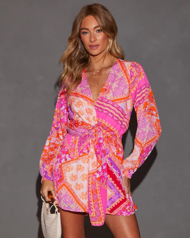 Florentine Printed Fitted Waist Romper made by Vici