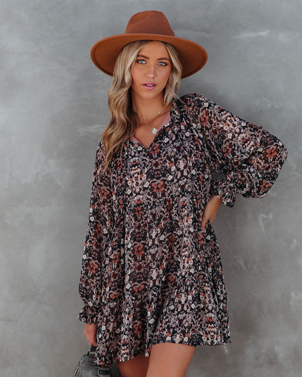 Antica Printed Tiered Babydoll Dress - FINAL SALE sold by Vici