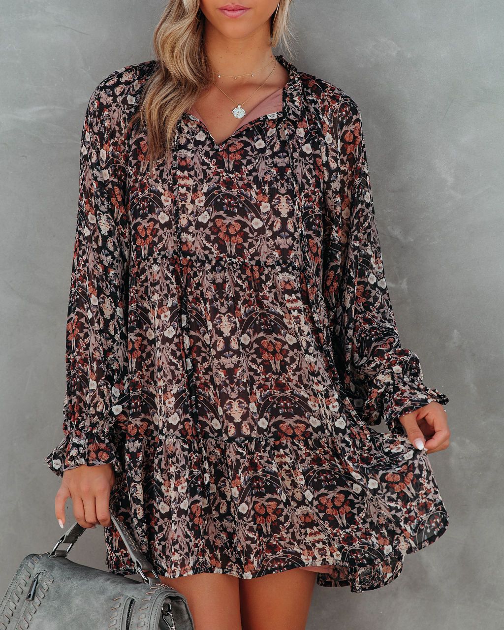 Antica Printed Tiered Babydoll Dress - FINAL SALE sold by Vici product image thumbnail 5