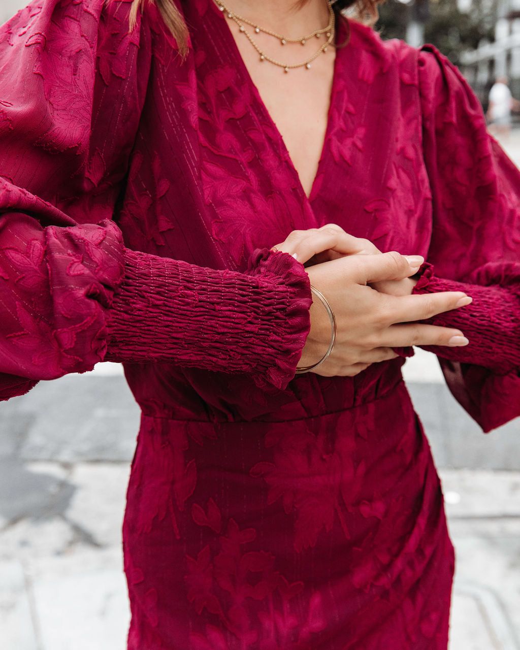 Define The Moment Floral Drape Mini Dress sold by Vici product image thumbnail 2