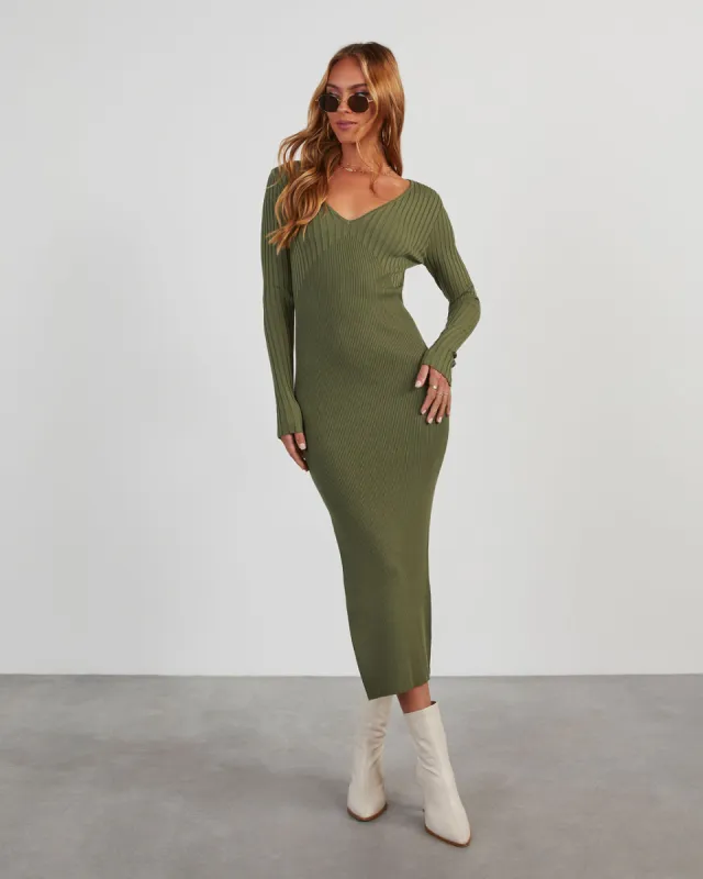 Marcell Long Sleeve Knit Maxi Dress sold by Vici