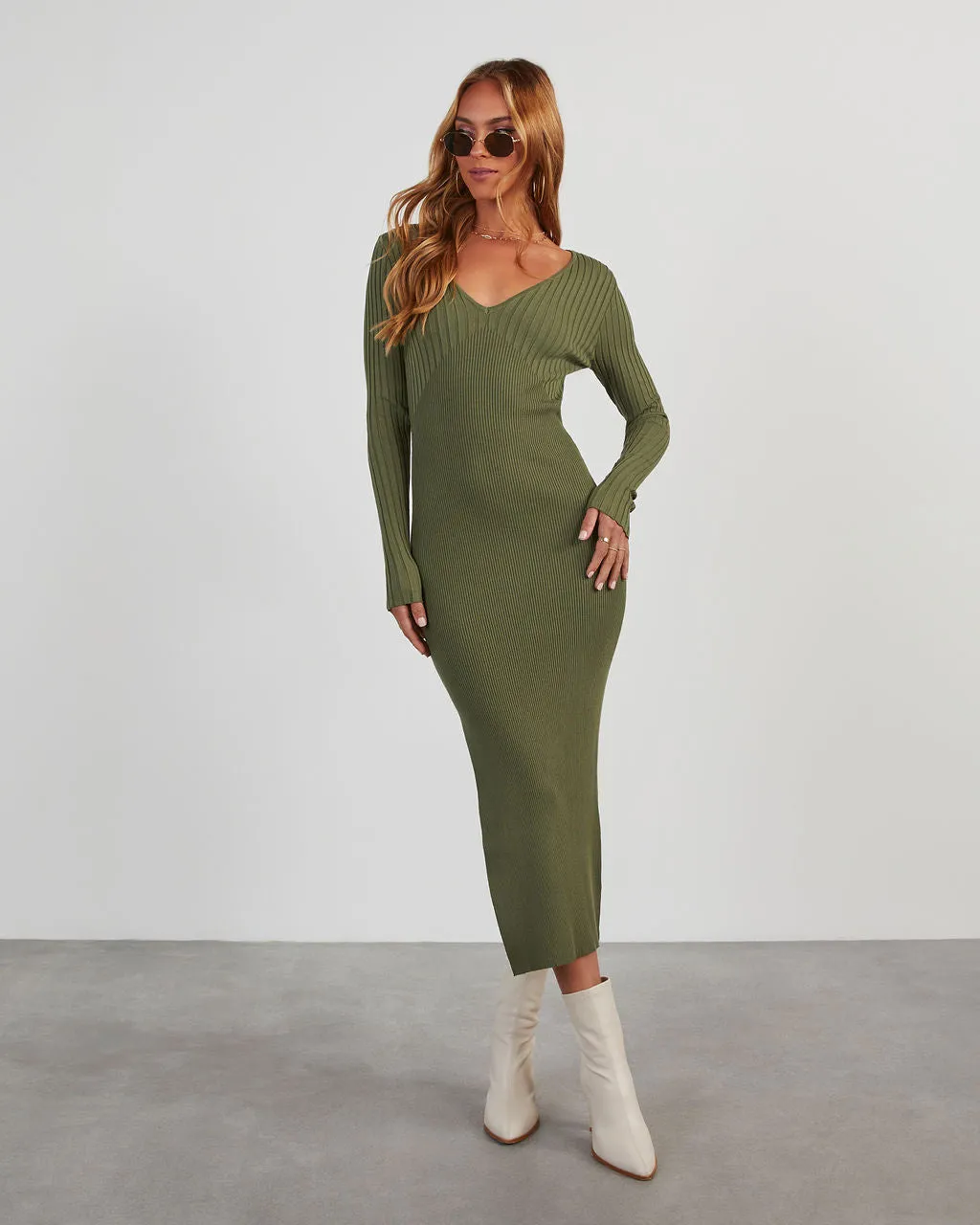 Marcell Long Sleeve Knit Maxi Dress sold by Vici