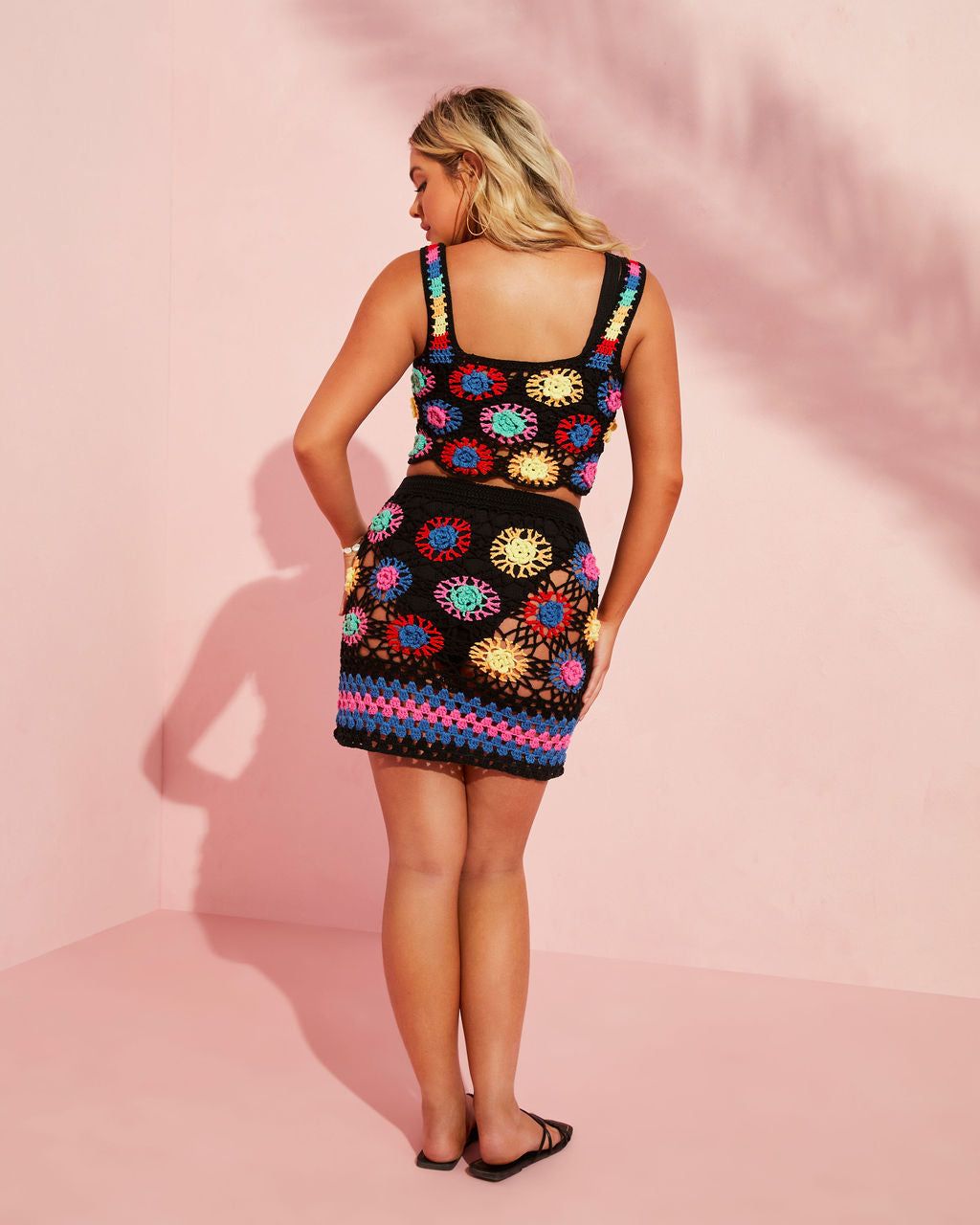 Desert Sands Crochet Knit Cover Up Crop Top sold by Vici product image thumbnail 4