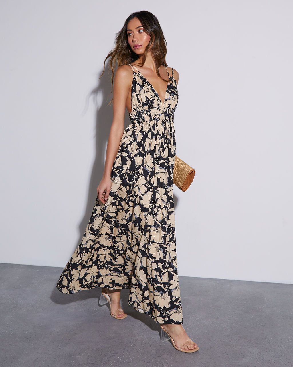 Ethereal Muse V-Neck Floral Maxi Dress sold by Vici