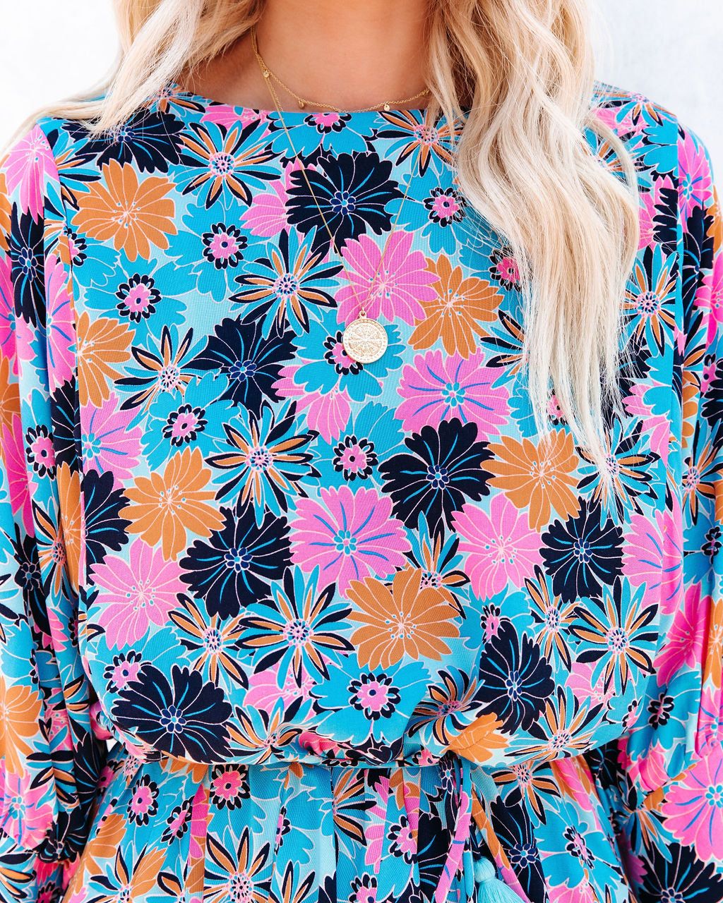 Zimi Floral Tassel Tie Mini Dress - FINAL SALE sold by Vici product image thumbnail 4