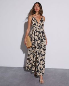 Ethereal Muse V-Neck Floral Maxi Dress sold by Vici