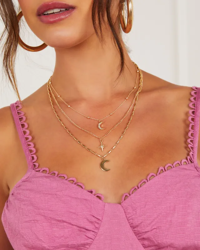 Infinity And Beyond Layered Necklace sold by Vici