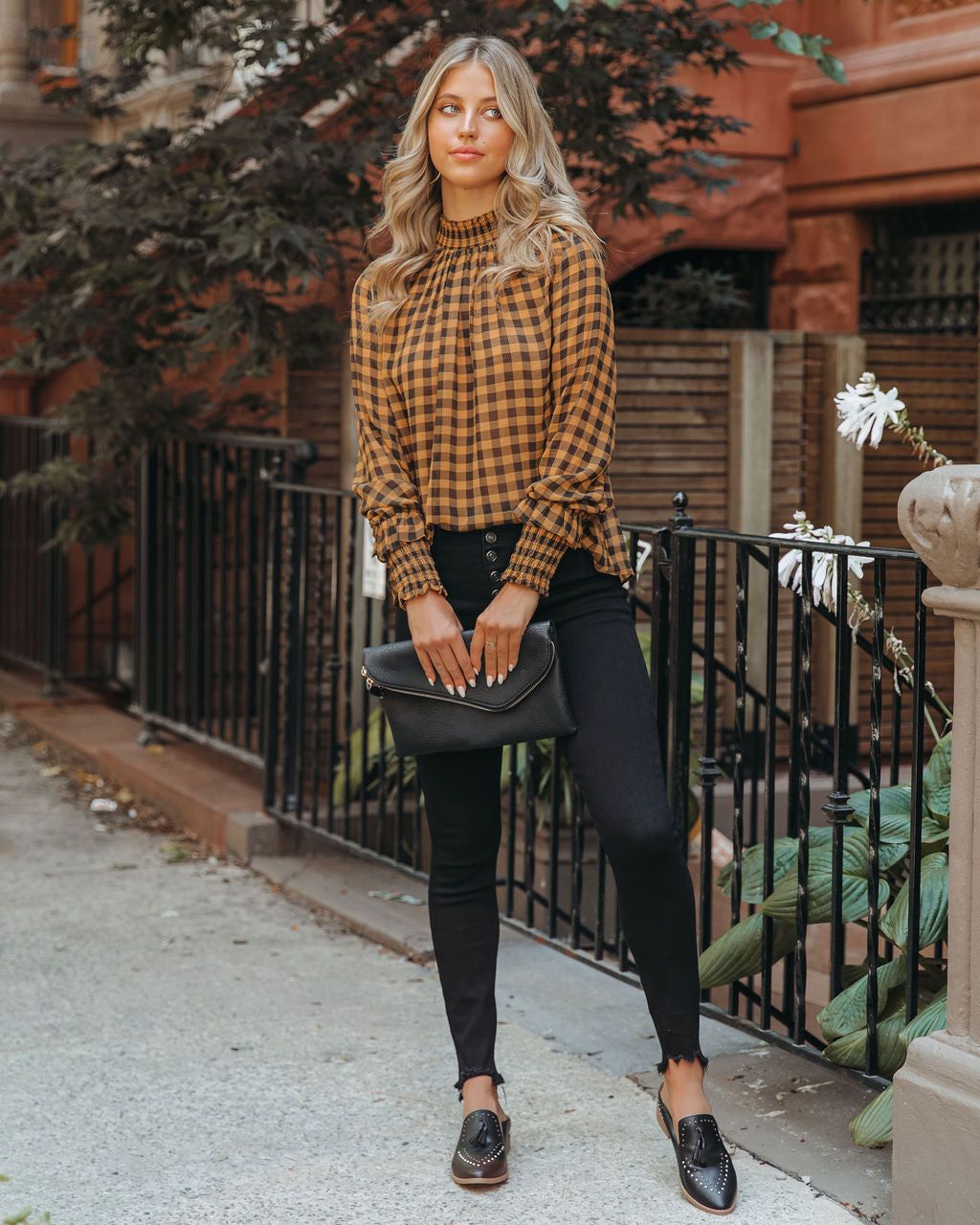 Park West Smocked Gingham Blouse - FINAL SALE sold by Vici product image thumbnail 6