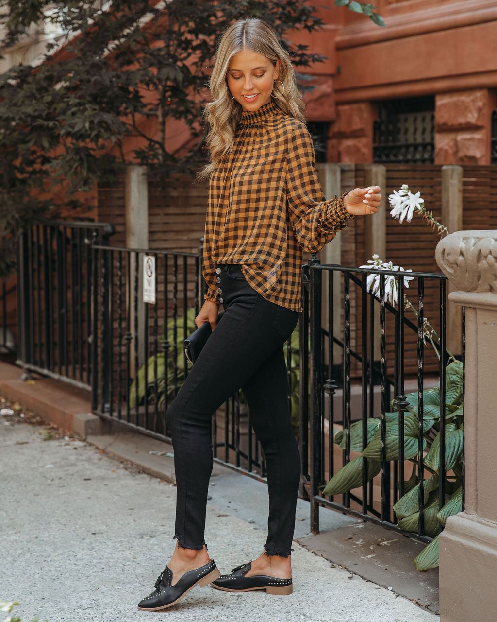 Park West Smocked Gingham Blouse - FINAL SALE sold by Vici product image thumbnail 8