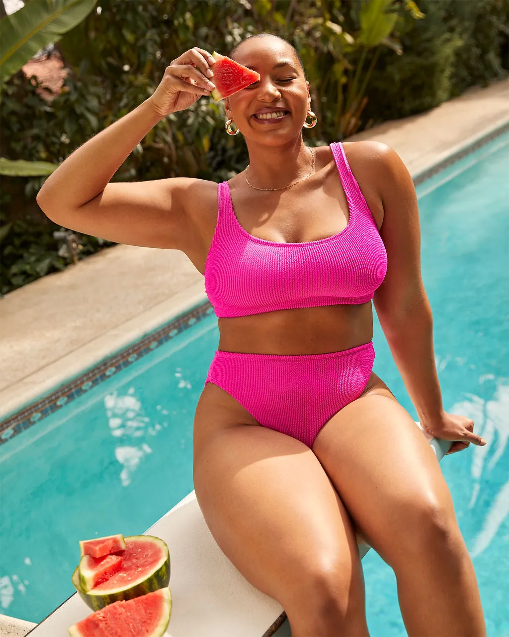 Malibu Scrunch High Waisted Bikini Bottom sold by Vici product image thumbnail 2