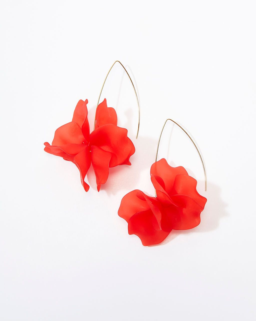 Air Bloom Floral Drop Earrings - Red - SALE sold by Vici
