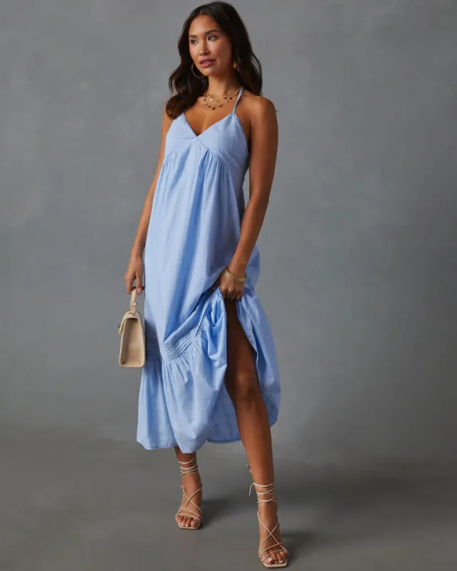 Saskia Strappy Lace Trim Maxi Dress sold by Vici