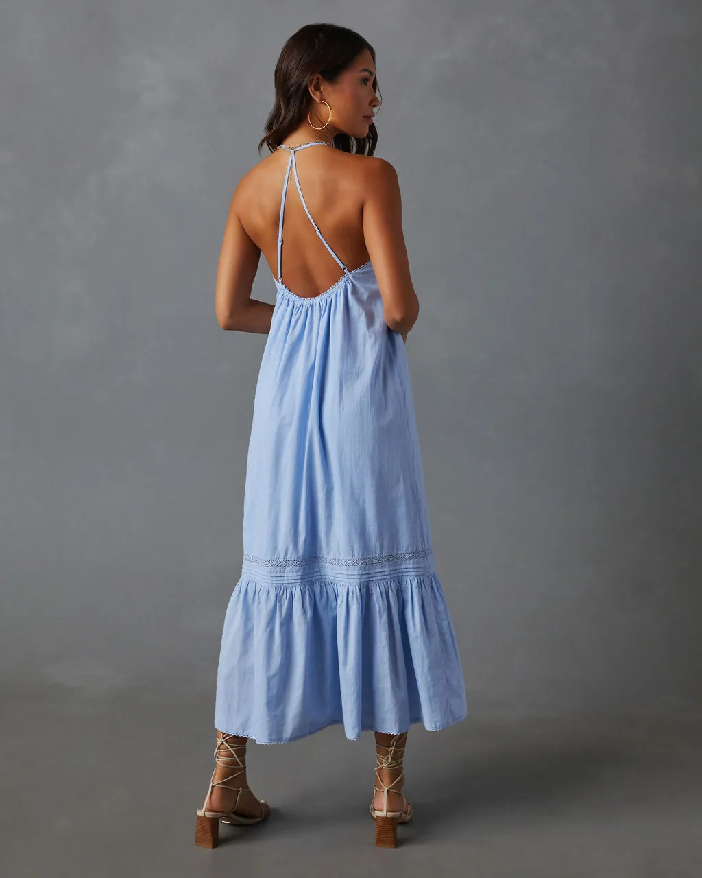 Saskia Strappy Lace Trim Maxi Dress sold by Vici product image thumbnail 4