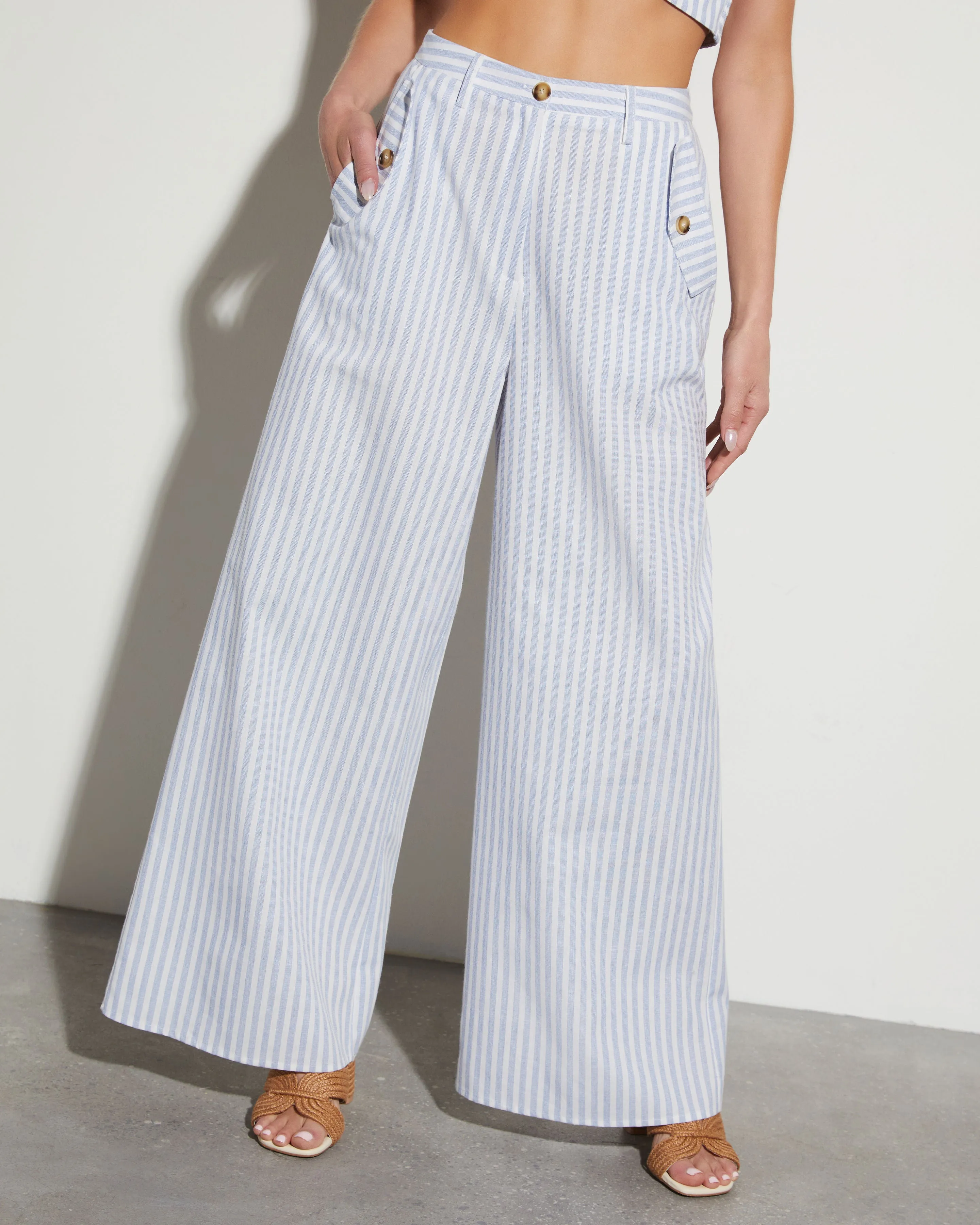 Cherie Wide Leg Striped Pants sold by Vici product image thumbnail 2