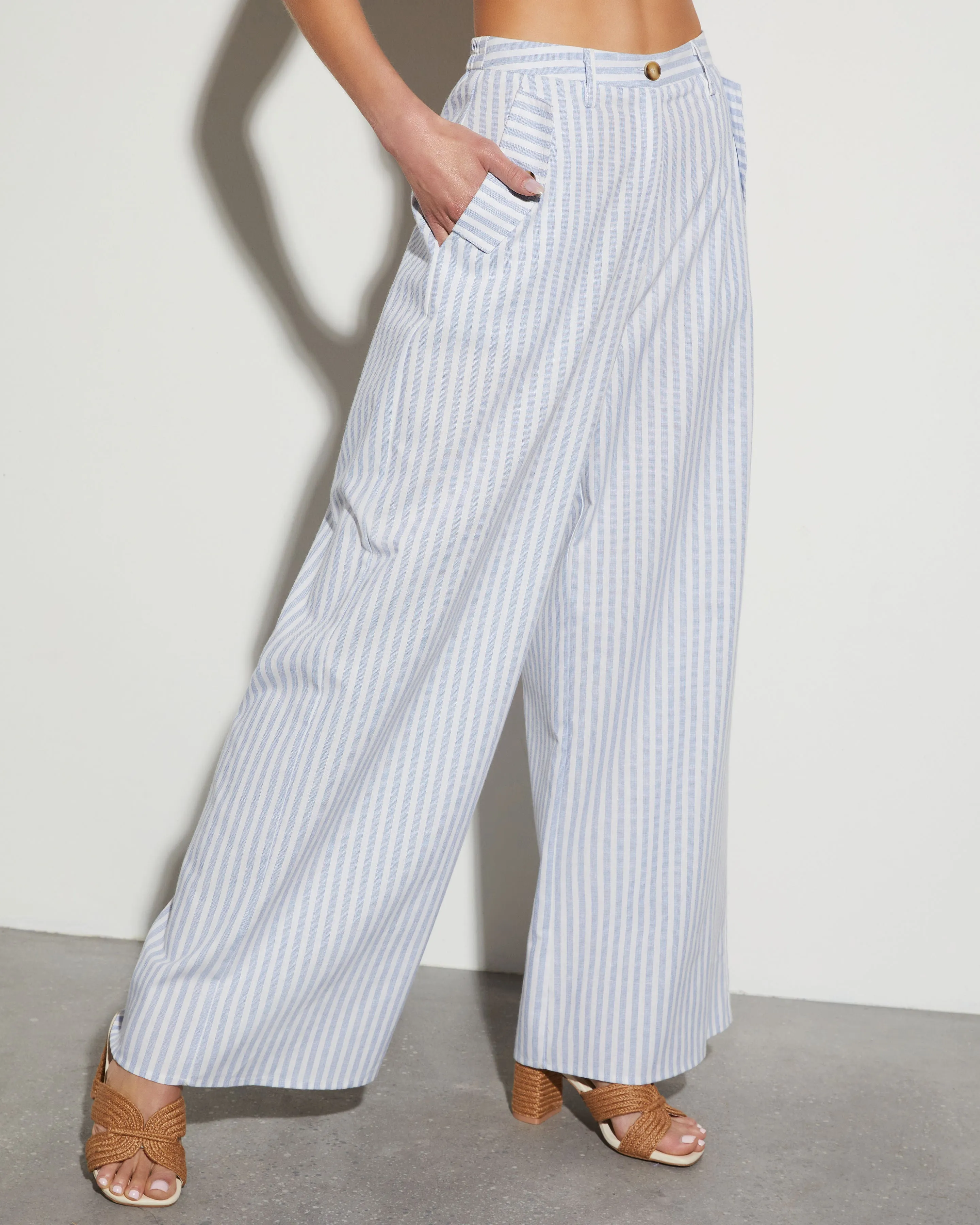 Cherie Wide Leg Striped Pants sold by Vici product image thumbnail 4