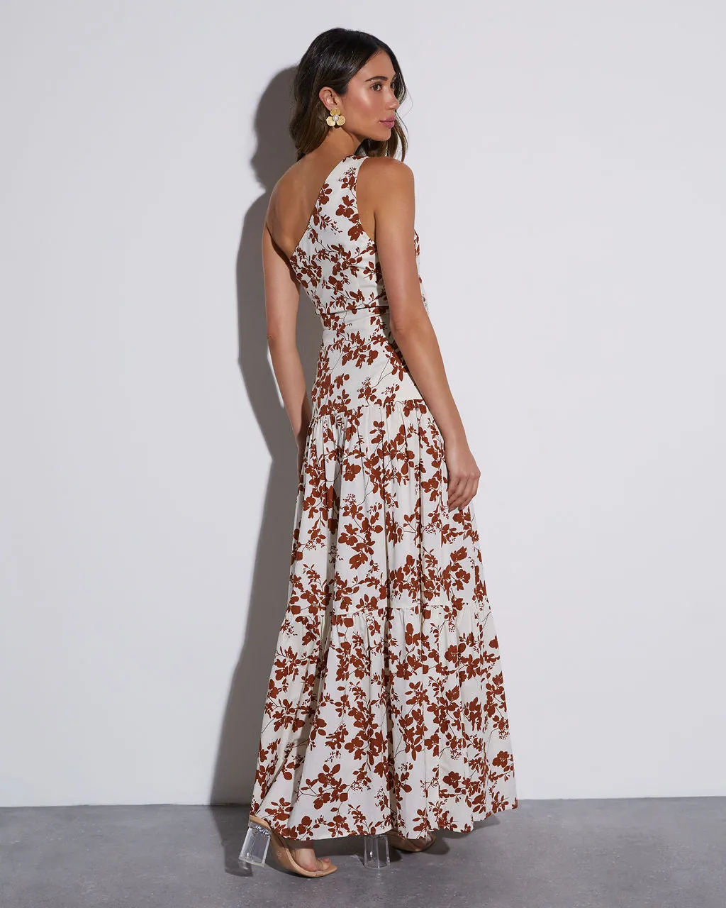 Golden Hour One Shoulder Floral Maxi Dress sold by Vici product image thumbnail 5