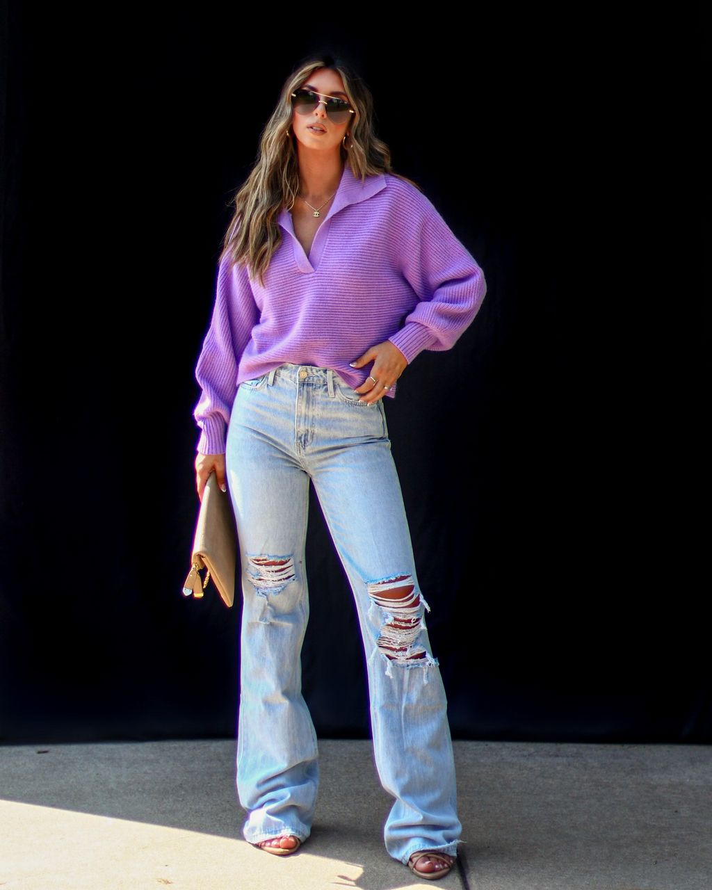 Mary Claire Collared Pullover Sweater sold by Vici product image thumbnail 3