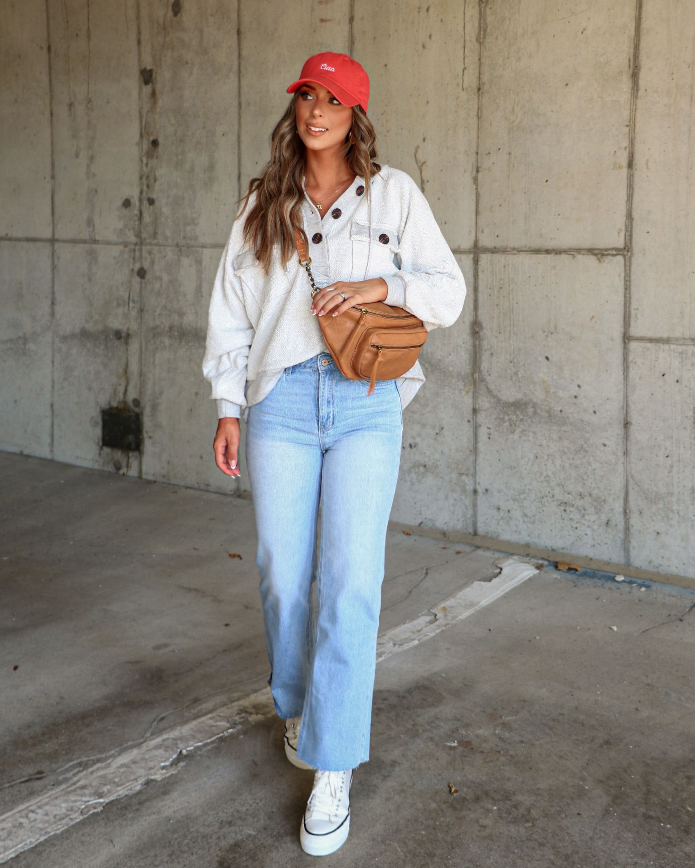 Tiffanie Terry Cotton Button Hoodie - Heather Grey sold by Vici product image thumbnail 6