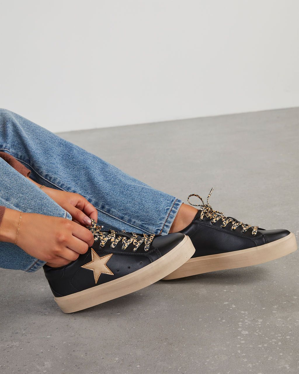 Jossie Platform Sneakers - Black sold by Vici