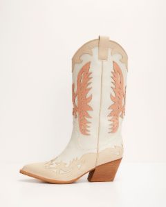 Strawberry Saddle Colorblock Western Boots sold by Vici