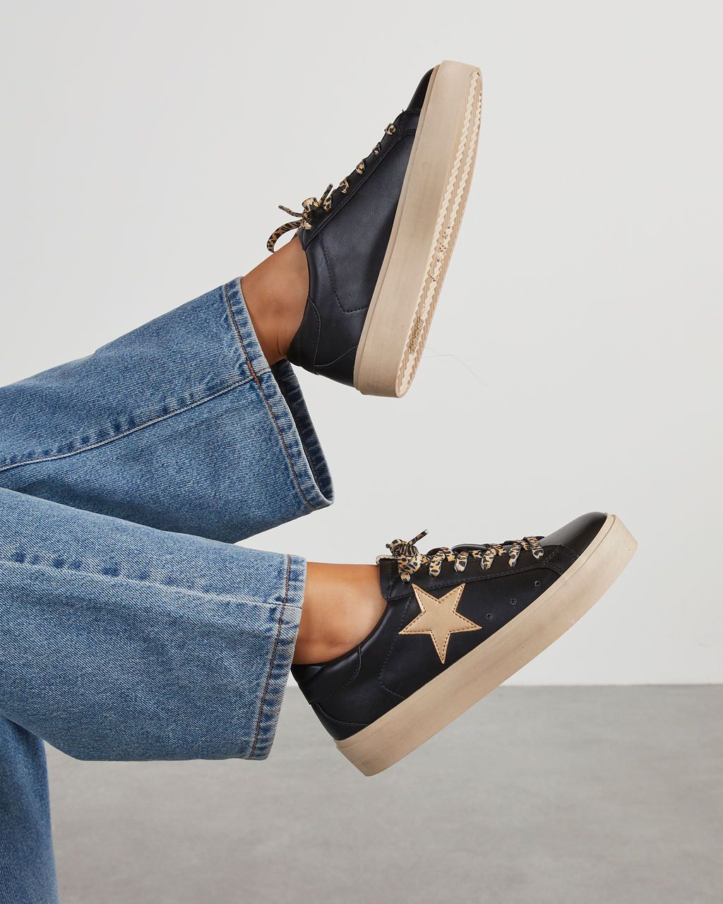 Jossie Platform Sneakers - Black sold by Vici product image thumbnail 4