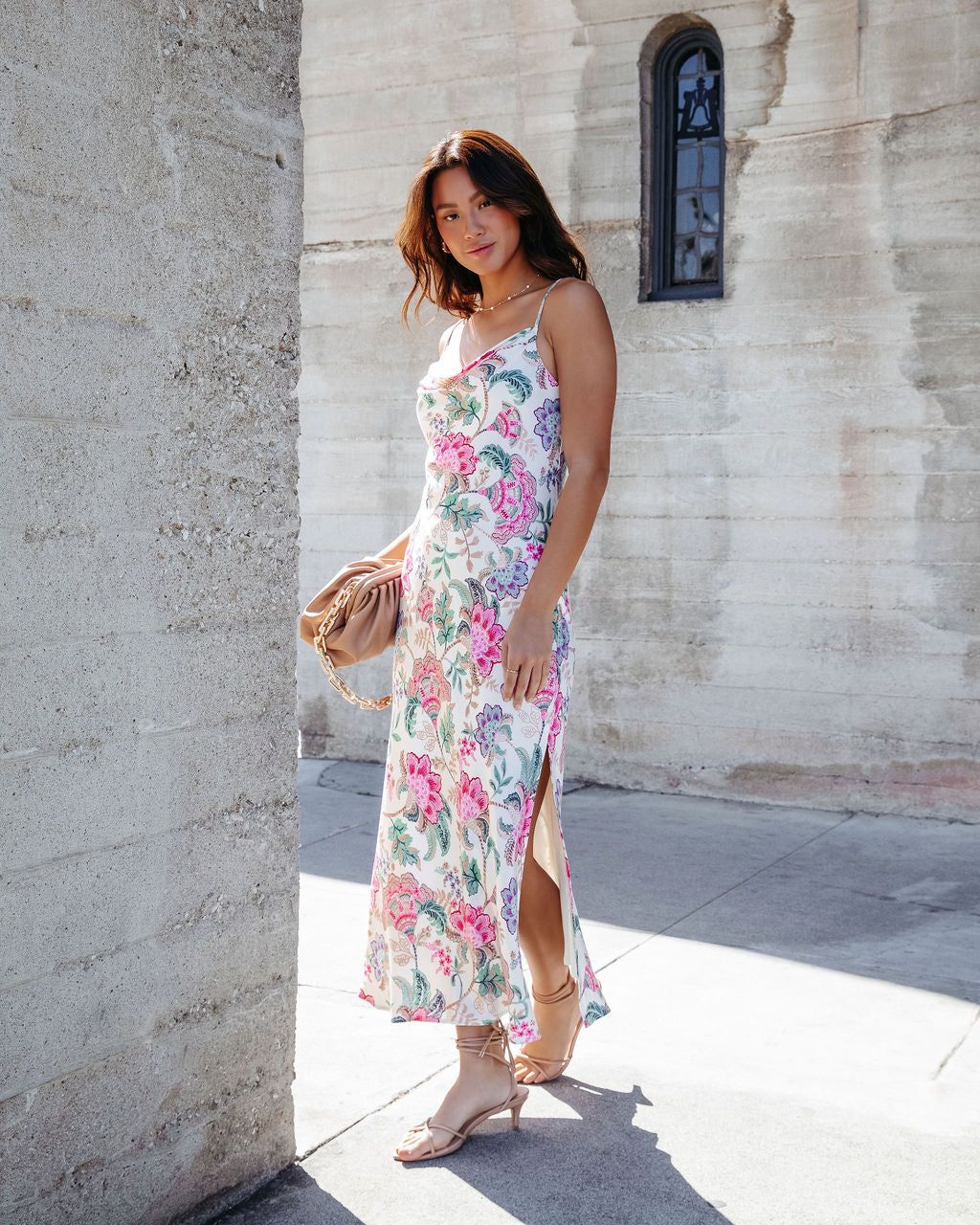 Luciana Floral Cowl Neck Midi Dress - FINAL SALE sold by Vici product image thumbnail 5