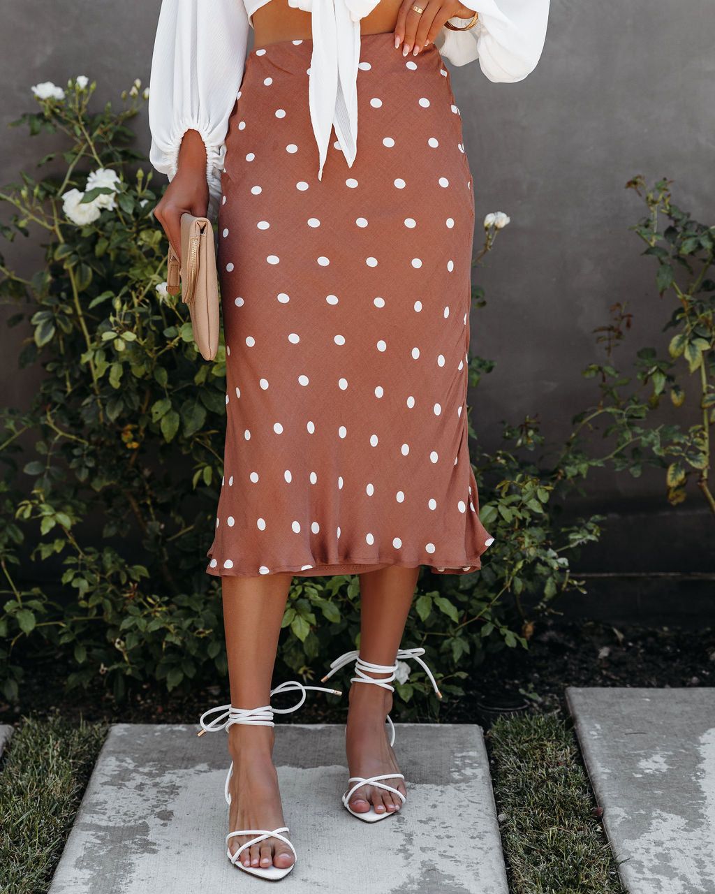 Easy To Please Polka Dot Midi Skirt - FINAL SALE sold by Vici product image thumbnail 6
