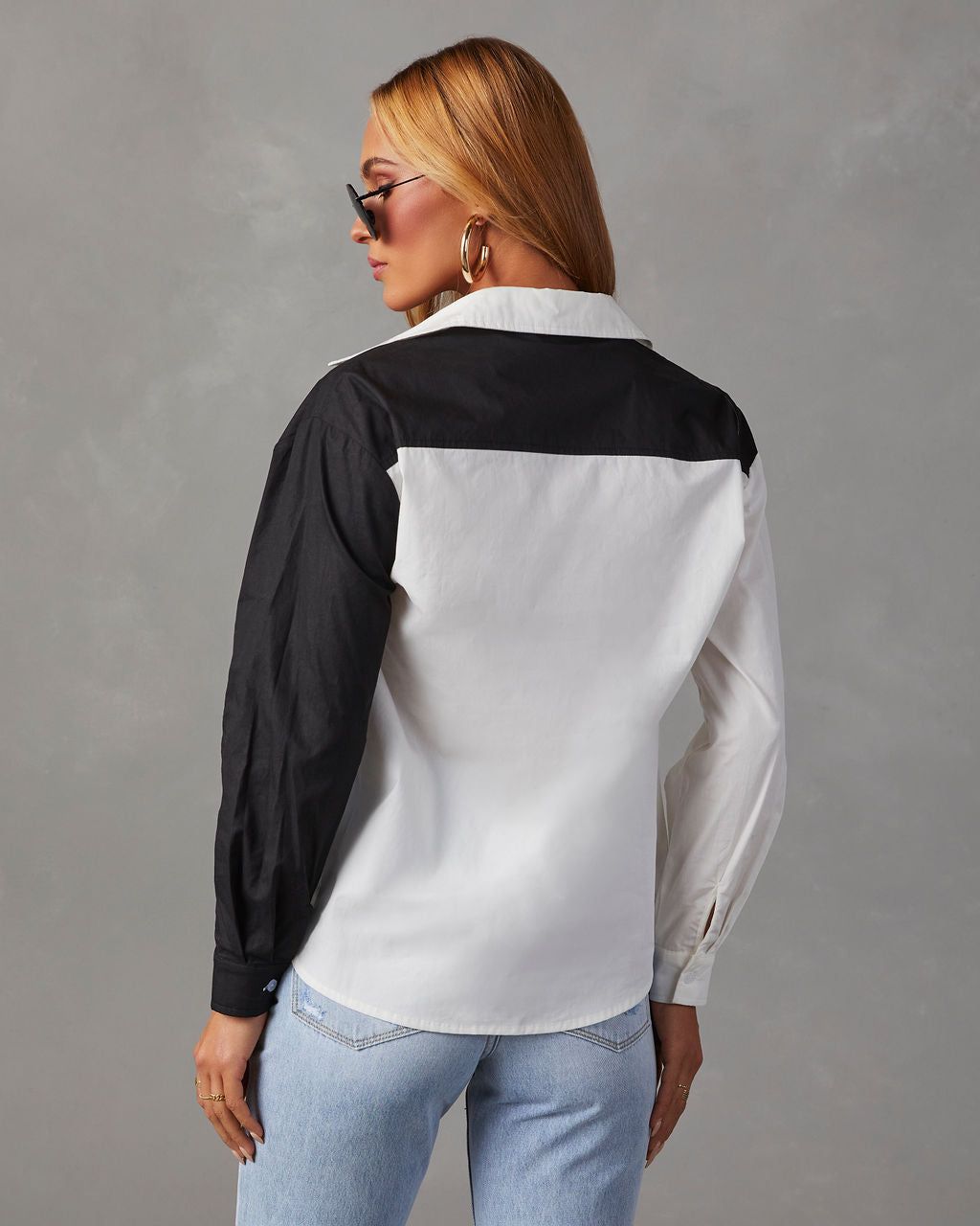 Gazette Colorblock Button Down Top sold by Vici product image thumbnail 4