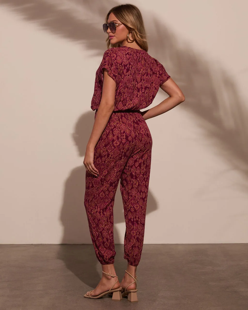 Colfax Printed Pocketed Jumpsuit sold by Vici product image thumbnail 4