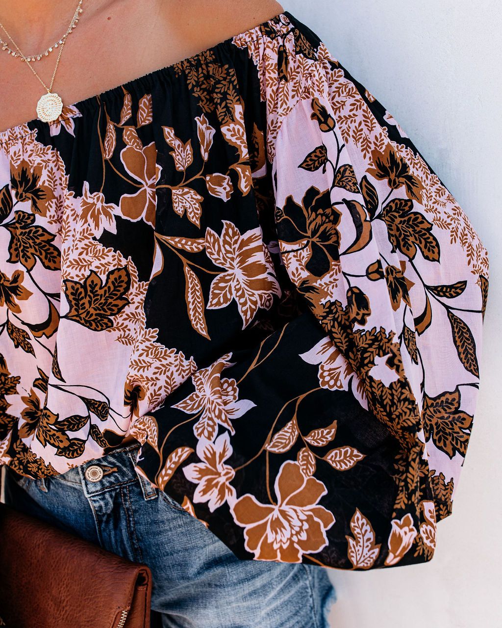 Myanna Cotton Floral Off The Shoulder Top - FINAL SALE sold by Vici product image thumbnail 7