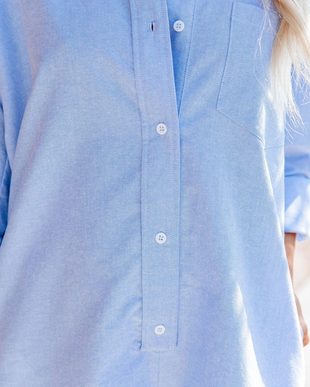 Quenn Pocketed Button Down Collared Romper - Sky Blue - FINAL SALE sold by Vici product image thumbnail 4