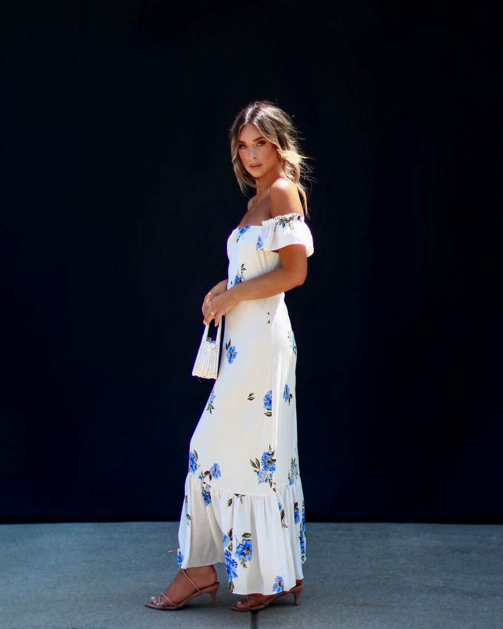 Andie Off The Shoulder Floral Midi Dress sold by Vici product image thumbnail 5