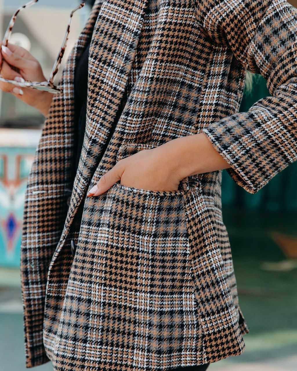 Celina Pocketed Plaid Blazer sold by Vici product image thumbnail 2